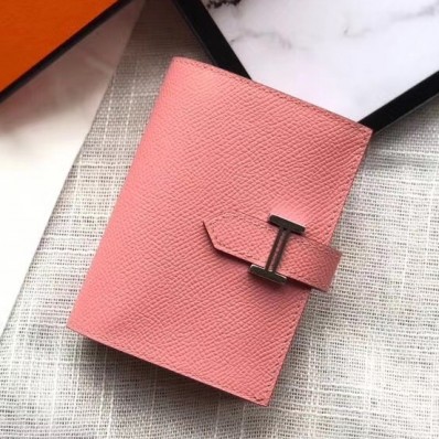 AAA Hermes Bearn Mini Wallet In Rose Confetti Epsom Leather JM352xz31