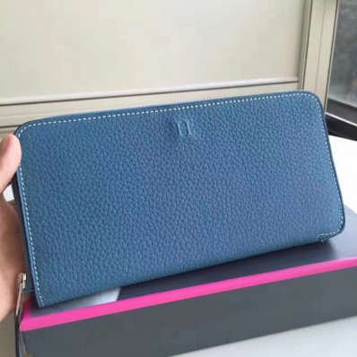 Fake Hermes Blue Jean Azap Zipped Wallet JM1148Lm57