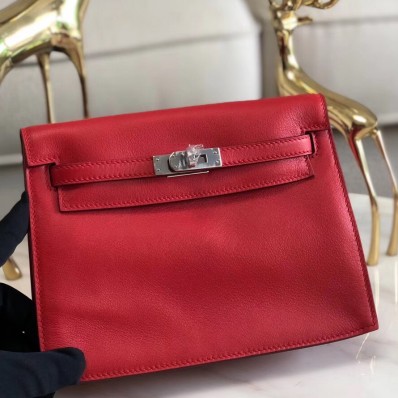 Hermes Kelly Danse Handmade Bag In Red Swift Leather JM1553DU34