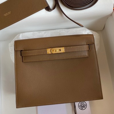 Hermes Kelly Danse II Bag In Beige de Weimar Evercolor Calfskin JM2069OG45