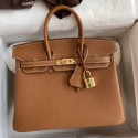 Copy Hermes Birkin 25 Handmade Bag In Brown Clemence Leather JM292it96