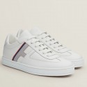 Copy Hermes Boomerang Sneakers In Multicolore White Leather JM308Lo91