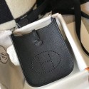 Hermes Evelyne III TPM Bag In Black Clemence Leather JM459Fo38