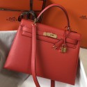 Hermes Kelly 32cm Bag In Red Epsom Leather GHW JM319qx37