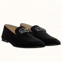 Hermes Men's Tenor Loafers In Black Suede Leather JM108vp28