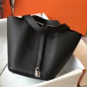 Hermes Picotin Lock 18 Bag In Black Clemence Leather JM641Qv86