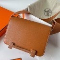 Hot Replica Hermes Geta Handmade Bag In Caramel Chevre Mysore Leather JM1074qd52