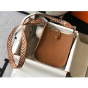 Imitation Hermes Evelyne III TPM Bag In Gold Clemence Leather JM655bO20