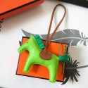 Imitation Hermes Rodeo Horse Bag Charm In Fruit Green/Camarel/Green Leather JM144Qt35