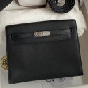 Replica Cheap Hermes Kelly Danse II Bag In Black Evercolor Calfskin JM824di41