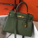 Replica Hermes Kelly 28cm Bag In Canopee Clemence Leather GHW JM1322eZ32