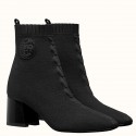 Replica Hermes Volver 60 Ankle Boot In Black Knit JM1587Mq29
