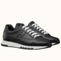 Top Replica Hermes Men's Trail Sneakers In Black Calfskin Leather JM1673vQ25
