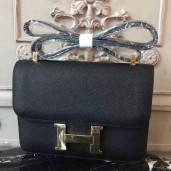 Cheap Hermes Black Constance MM 24cm Epsom Leather Bag JM1763Zm92