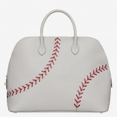 Designer Hermes Gris Perle Bolide 1923 45 Baseball Bag JM1741SU34