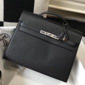Top Hermes Kelly Depeche 34 Briefcase In Black Calfskin JM2025gt75