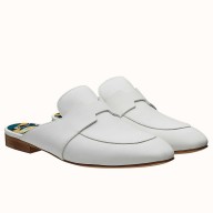 Hermes Catena Mules In White Calfskin JM1243ni51