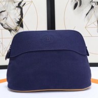 Replica Fashion Hermes Medium Bolide Travel Case In Blue Electric Cotton JM1081Vw59