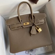 Replica Hermes Birkin 25 Handmade Bag In Taupe Epsom Calfskin JM1891QA46
