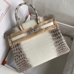 Hermes Diamond Birkin 30cm Bag In Himalaya Niloticus Crocodile Skin JM1525zN56