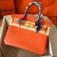 Fake Hermes Birkin 30 Handmade Bag In Orange Epsom Leather JM1667UI88