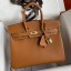 Hermes Birkin 25 Handmade Bag In Gold Epsom Calfskin JM1121bF80