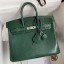 Hermes Birkin 25 Retourne Handmade Bag In Malachite Lizard Leather JM1309Yf74