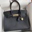 Hermes Birkin 30 Retourne Handmade Bag In Black Epsom Calfskin JM1054jI77