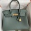 Hermes Birkin 30 Retourne Handmade Bag In Vert Amande Clemence Leather JM1022bT70