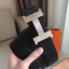 Hermes Constance 2 Belt Buckle & Black/Green Epsom 42MM Strap JM68Yn66