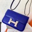 Hermes Constance 24 Handmade Bag In Blue Electric Epsom Leather JM854SP97