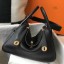 Hermes Lindy 30cm Bag In Black Clemence Leather GHW JM75jo45