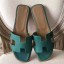 Hermes Oran Sandals In Malachite Epsom Leather JM926Sy67