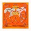 Hermes Orange Projets Carres Shawl 140 JM128bT70