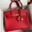 Imitation Hermes Birkin 30 Retourne Handmade Bag In Red Epsom Calfskin JM674Nj42