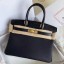 Knockoff AAAAA Hermes Touch Birkin 30 Bag In Black Matte Niloticus Crocodile Skin JM983IC64