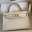 Knockoff Hermes Kelly Mini II Sellier Handmade Bag In Nata Epsom Calfskin JM1557YI96