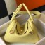Knockoff Hermes Lindy 30cm Bag In Jaune Poussin Clemence Leather GHW JM1478DM70