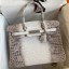 Replica Hermes Birkin 25 Retourne Bag In Himalaya Niloticus Crocodile Skin JM1024eZ32