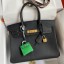 Replica Hermes Birkin 30 Retourne Handmade Bag In Black Clemence Leather JM1831pe68