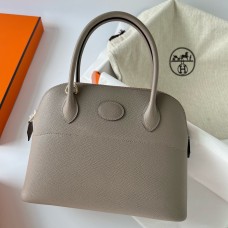 Fake Hermes Bolide 1923 27 Handmade Bag In Gris Asphalt Epsom Calfskin JM731BC48