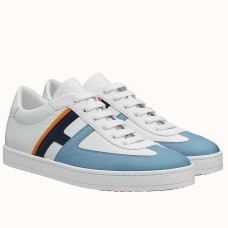 Hermes Boomerang Sneakers In Multicolore Blue Leather JM86Mw52