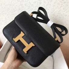 Hermes Constance 24 Handmade Bag In Black Epsom Leather JM1675tu77