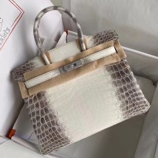 Hermes Diamond Birkin 30cm In Himalaya Niloticus Crocodile Skin JM414tZ32