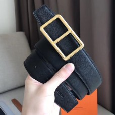 Hermes Officier Belt Buckle & Black 38MM Strap JM1905Yf74