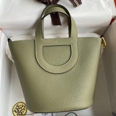 High Quality Replica Hermes In The Loop 18 Handmade Bag in Sauge Clemence Leatherther JM971Mj59