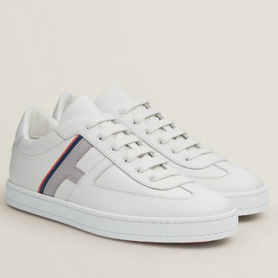 Copy Hermes Boomerang Sneakers In Multicolore White Leather JM308Lo91