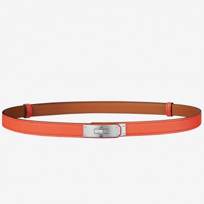 Fake Hermes Kelly 18 Belt In Orange Epsom Leather JM846GR32