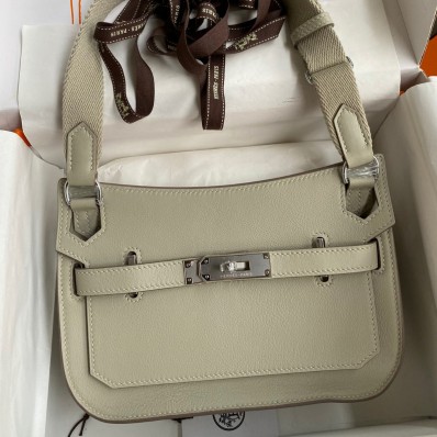 First-class Quality Hermes Jypsiere Mini Handmade Bag In Grey Swift Calfskin JM2062Kv15