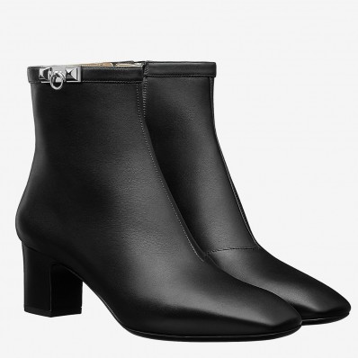Hermes Black Calfskin Power Low Boot JM614QF99